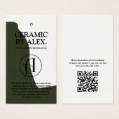 グリーンモダン製品つるラベルカード (正面&裏面)