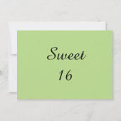 グリーンモダン誕生日招待状 招待状 (裏面)