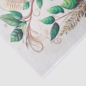 グリーンモダン金ゴールドつる植物イラストレーション 薄葉紙 (詳細)