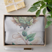 グリーンモダン金ゴールドつる植物イラストレーション 薄葉紙 (ギフト)