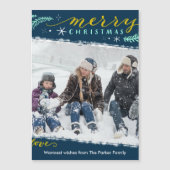 グリーンモダン金ゴールドスクリプシンプルト磁気 (正面)