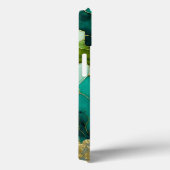 グリーンモダン金ゴールドマーブルモノグラムパーソナライズされた Case-Mate iPhoneケース (裏面 / 右)