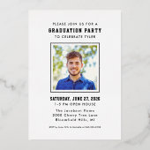 グリーンモダン金ゴールド大学院写真修士会 箔招待状 (裏面)