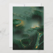 グリーンモダン金ゴールド大理石卒業パーティー 招待状 (裏面)