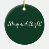 グリーンモダン鹿〔雄ジカの〕枝角モノグラム セラミックオーナメント (裏面)