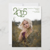 グリーンモダン·フォト卒業発表 招待状 (正面)