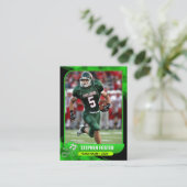 グリーンモダン&ブラックサッカーのトレーディングカード コーリングカード (スタンド正面)