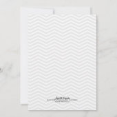 グリーンモダン&ブルーシェブロンブライダルシャワー 招待状 (裏面)