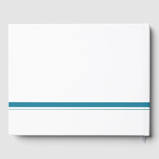 グリーンモダン&ブルー書道の結婚ゲストブック ゲストブック (裏面)