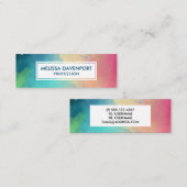 グリーンモダン&レッド宇宙ネブラウォーター色 スキニー名刺 (正面/裏面)