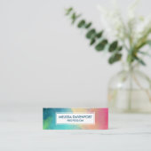 グリーンモダン&レッド宇宙ネブラウォーター色 スキニー名刺 (スタンド正面)