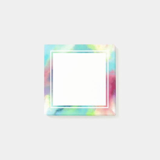 グリーンモダン&レッド宇宙ネブラウォーター色 ポストイット (正面)