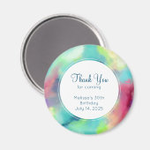 グリーンモダン&レッド宇宙ネブラウォーター色 マグネット (正面/裏面)