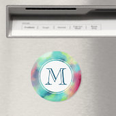 グリーンモダン&レッド宇宙ネブラウォーター色 マグネット (インサイチュ (食洗機))