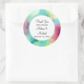 グリーンモダン&レッド宇宙ネブラウォーター色 ラウンドシール (バッグ)