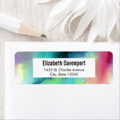 グリーンモダン&レッド宇宙ネブラウォーター色 ラベル (インサイチュ)