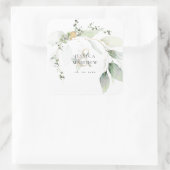 グリーンモダン&金ゴールドユーカリプタステッカー スクエアシール (バッグ)