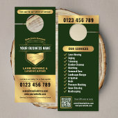 グリーンモダン&金ゴールド造園芝刈り ドアノブサイン