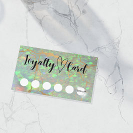 グリーンモダンOpal顧客ロイヤリティカード 名刺