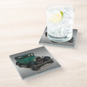 グリーンモデルAガラスコースター ガラスコースター (アングル)