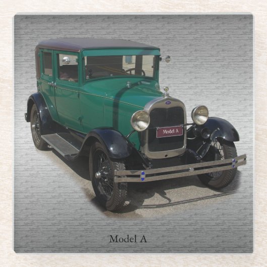 グリーンモデルAガラスコースター ガラスコースター (正面)