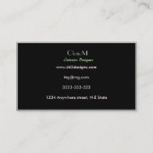 グリーンモノグラムの名刺 名刺 (裏面)