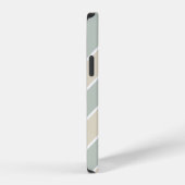 グリーンモノグラム抽象芸術モダンタン iPhoneケース (右側面)