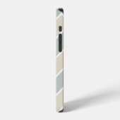 グリーンモノグラム抽象芸術モダンタン iPhoneケース (左側面)
