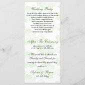 グリーンモノグラム結婚式 プログラム (裏面)