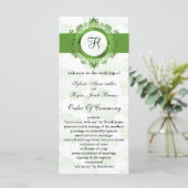 グリーンモノグラム結婚式 プログラム (スタンド正面)
