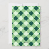 グリーンモノグラム絵柄のホリデーカード シーズンカード (裏面)