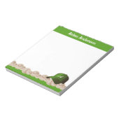 グリーンモノグラム野球帽メモ帳 ノートパッド (回転)