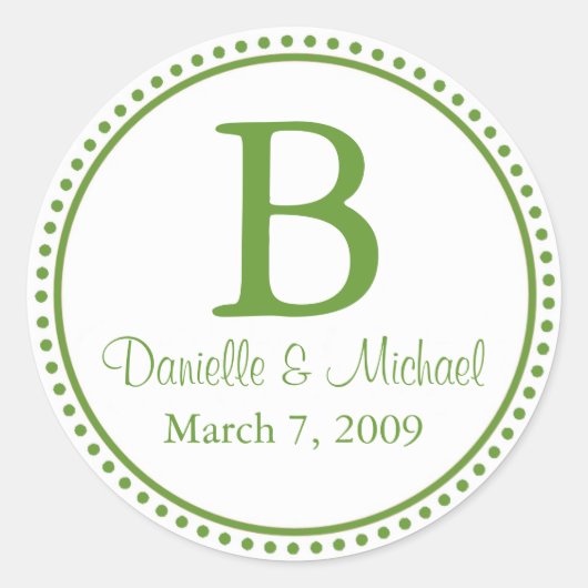 グリーンモノグラム ラウンドシール (正面)