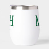 グリーンモモダンノグラムシックブライダルパーティブライドメイド (右面)