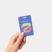 グリーンモレイのユーモアあふれるイラスト バッジ (手持ち)