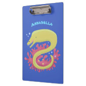 グリーンモレイウナギおもしろいアニメイラストレーション クリップボード (左)