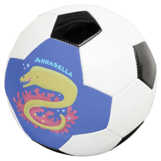 グリーンモレイウナギおもしろいアニメイラストレーション サッカーボール (3/4)