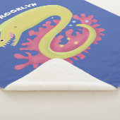 グリーンモレイウナギおもしろいアニメイラストレーション シェルパブランケット (3/4)