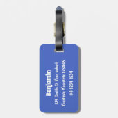 グリーンモレイウナギおもしろいアニメイラストレーション ラゲッジタグ (裏面縦)