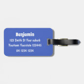 グリーンモレイウナギおもしろいアニメイラストレーション ラゲッジタグ (裏面横)