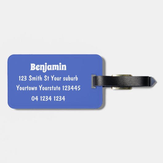 グリーンモレイウナギおもしろいアニメイラストレーション ラゲッジタグ (裏面横)