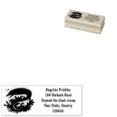 グリーンモレイウナギおもしろいアニメイラストレーション ラバースタンプ (押印)