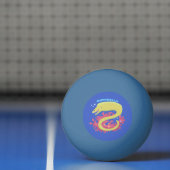 グリーンモレイウナギおもしろいアニメイラストレーション 卓球ボール (ネット)