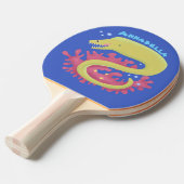 グリーンモレイウナギおもしろいアニメイラストレーション 卓球ラケット (正面アングル)