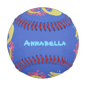 グリーンモレイウナギおもしろいアニメイラストレーション 野球ボール (正面)