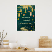 グリーンモロッコランタングリーンメパーソナライズされたンディ ポスター (キッチン)