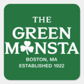 グリーンモンスタボストングリーンモンスタ野球ギフト スクエアシール (正面)