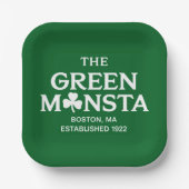 グリーンモンスタボストングリーンモンスタ野球ギフト ペーパープレート (正面)