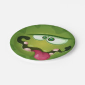 グリーンモンスターの顔 ペーパープレート (アングル)