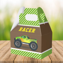 グリーンモンスタートラック子供の誕生日パーティー